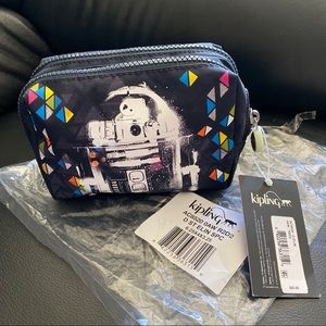 Kipling R2D2 ELIN Star Wars Double Zip Pouch Bag